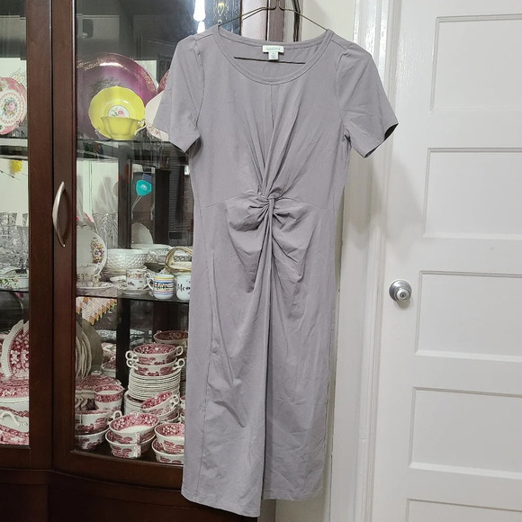 NWOT Sundance Journeys Joy Front Knot Dress Size XSmall in Titanium Color - Picture 4 of 8